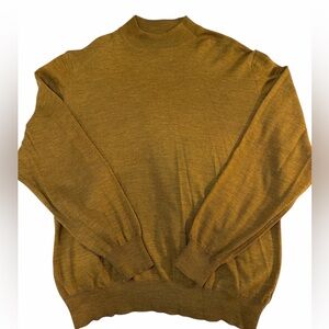 Vintage Toscanini Made in Italy Mustard Wool Mock Neck Sweater | Italian Knit